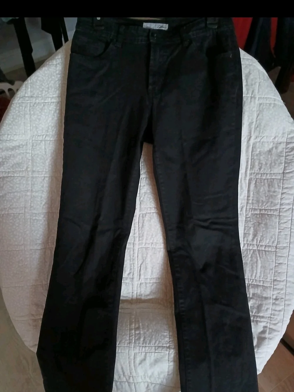 Chicos Black Women's Jeans with Studded Back Pockets - Sz 6 Regular Inseam 31